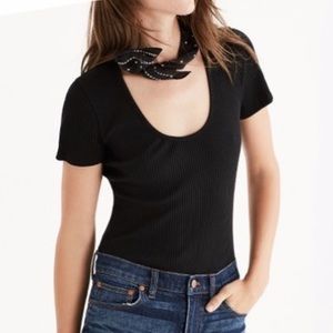 Madewell cameo scoop ribbed bodysuit
